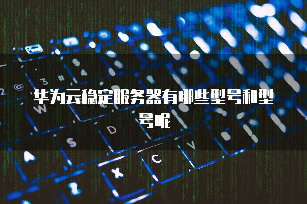 华为云稳定服务器有哪些型号和型号呢