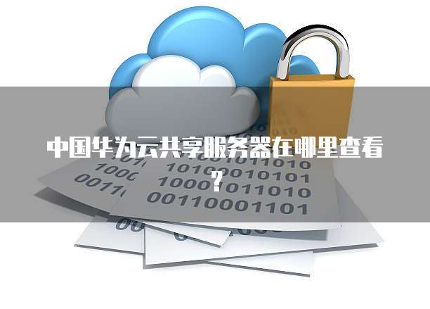 中国华为云共享服务器在哪里查看？