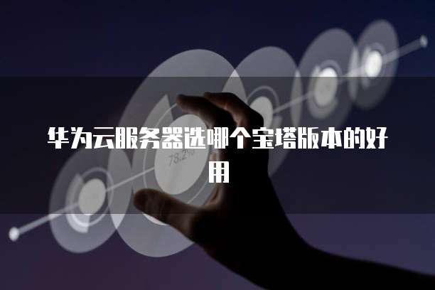 华为云服务器选哪个宝塔版本的好用