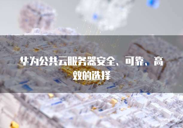 华为公共云服务器安全、可靠、高效的选择