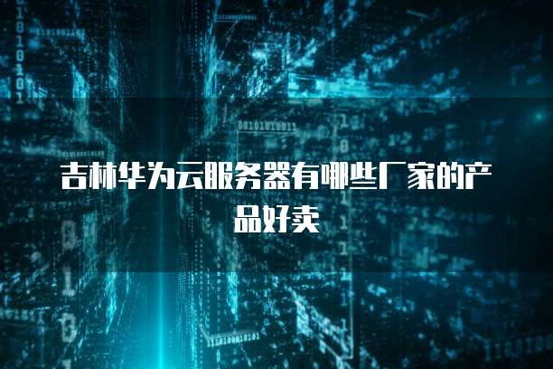 吉林华为云服务器有哪些厂家的产品好卖