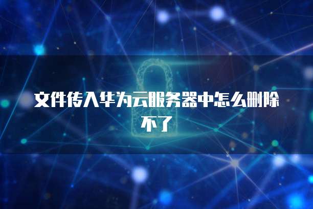 文件传入华为云服务器中怎么删除不了