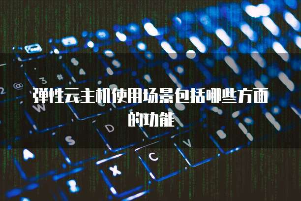 弹性云主机使用场景包括哪些方面的功能