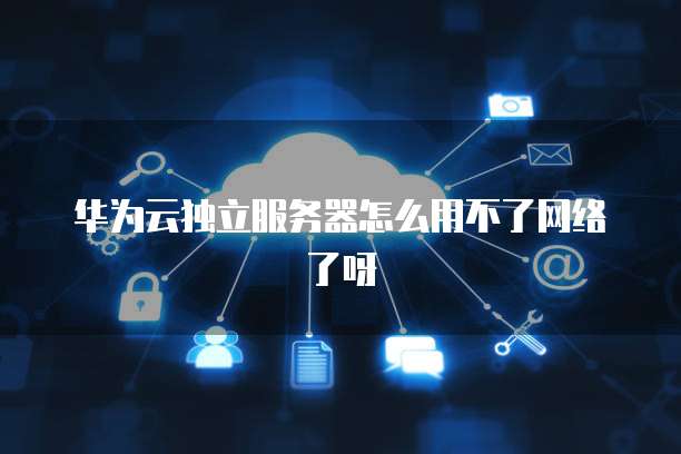 华为云独立服务器怎么用不了网络了呀