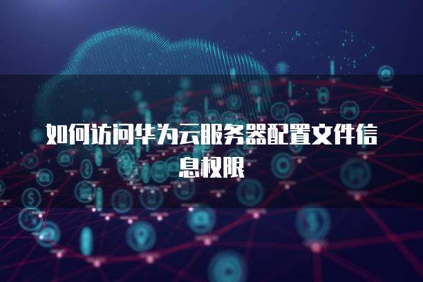 如何访问华为云服务器配置文件信息权限