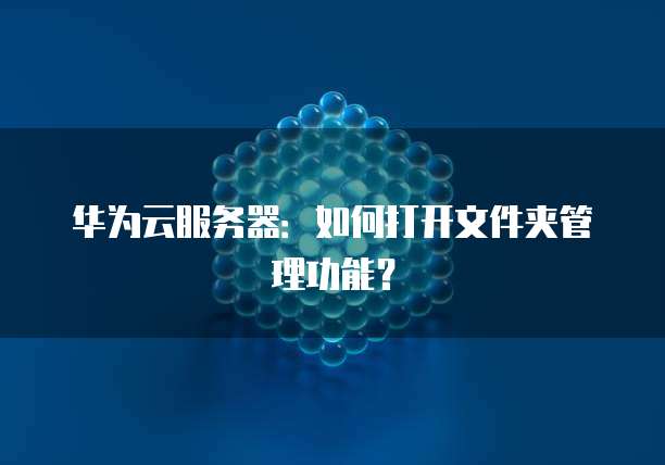 华为云服务器：如何打开文件夹管理功能？