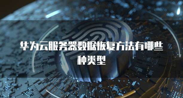 华为云服务器数据恢复方法有哪些种类型