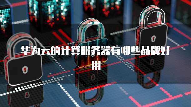 华为云的计算服务器有哪些品牌好用