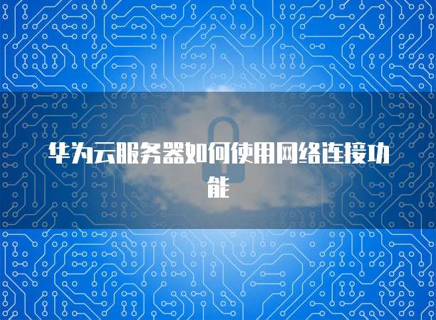 华为云服务器如何使用网络连接功能