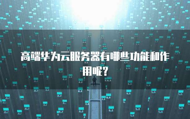 高端华为云服务器有哪些功能和作用呢？