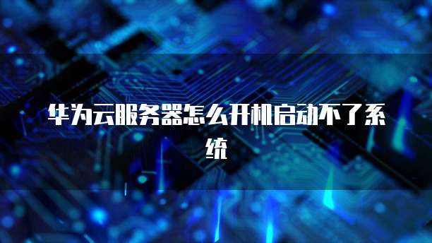 华为云服务器怎么开机启动不了系统
