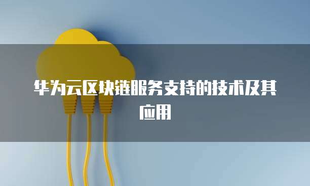华为云区块链服务支持的技术及其应用