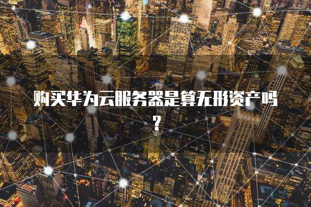 购买华为云服务器是算无形资产吗？