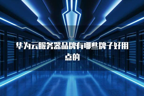 华为云服务器品牌有哪些牌子好用点的