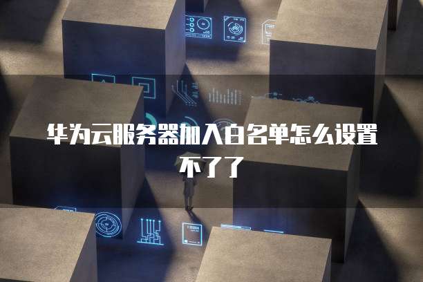 华为云服务器加入白名单怎么设置不了了