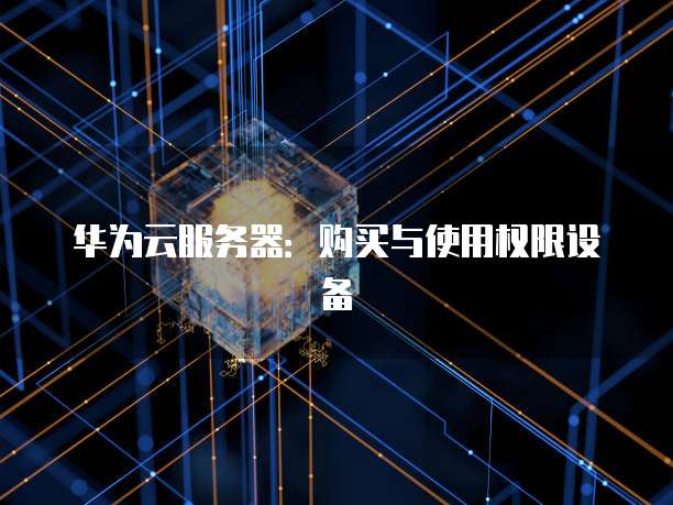 华为云服务器：购买与使用权限设备