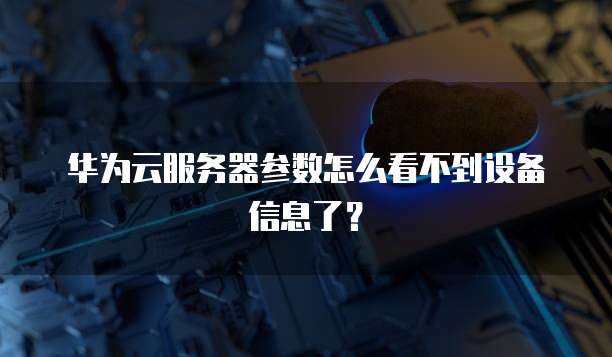 华为云服务器参数怎么看不到设备信息了？