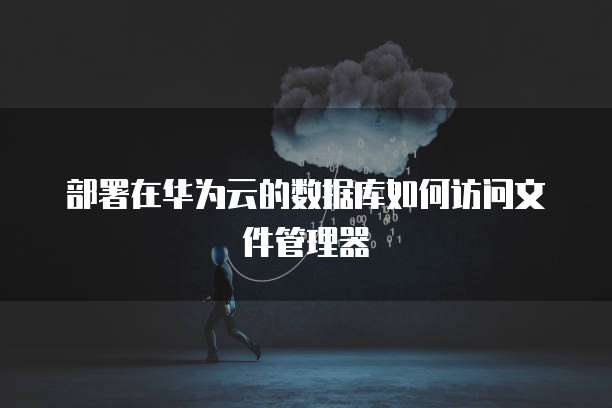 部署在华为云的数据库如何访问文件管理器