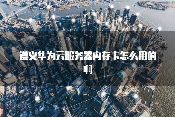 遵义华为云服务器内存卡怎么用的啊