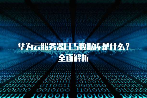 华为云服务器ECS数据库是什么？全面解析