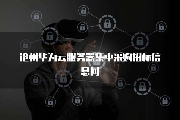 沧州华为云服务器集中采购招标信息网