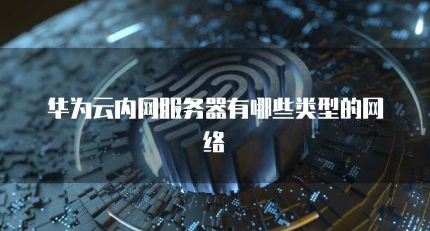 华为云内网服务器有哪些类型的网络