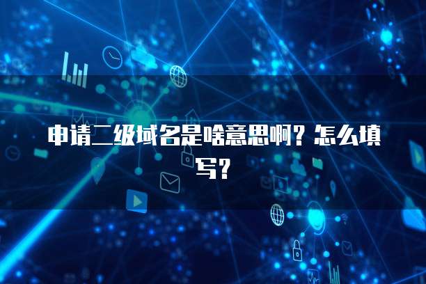 申请二级域名是啥意思啊？怎么填写？