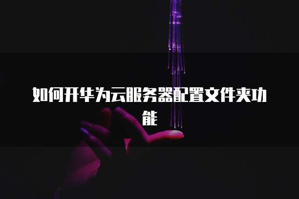 如何开华为云服务器配置文件夹功能